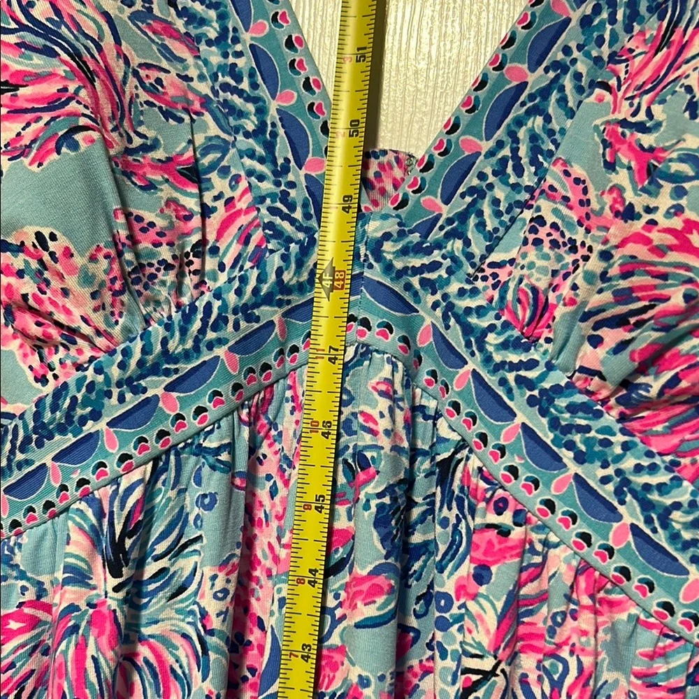 Lilly Pulitzer Blue and Pink Floral Maxi Dress-NWT - Picture 11 of 12